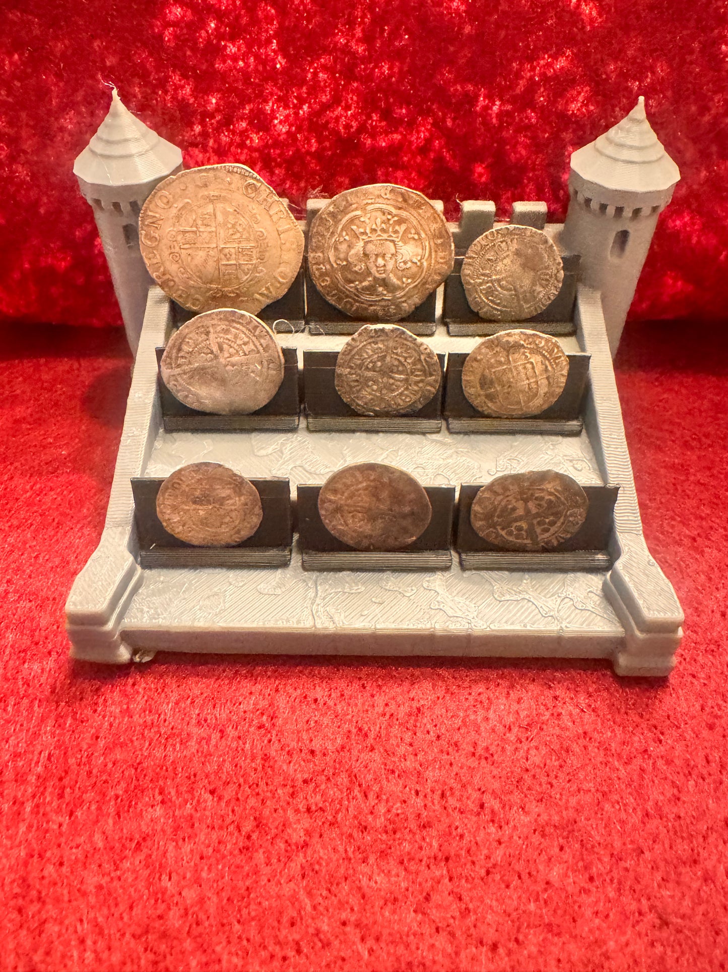 Mini castle coin display.