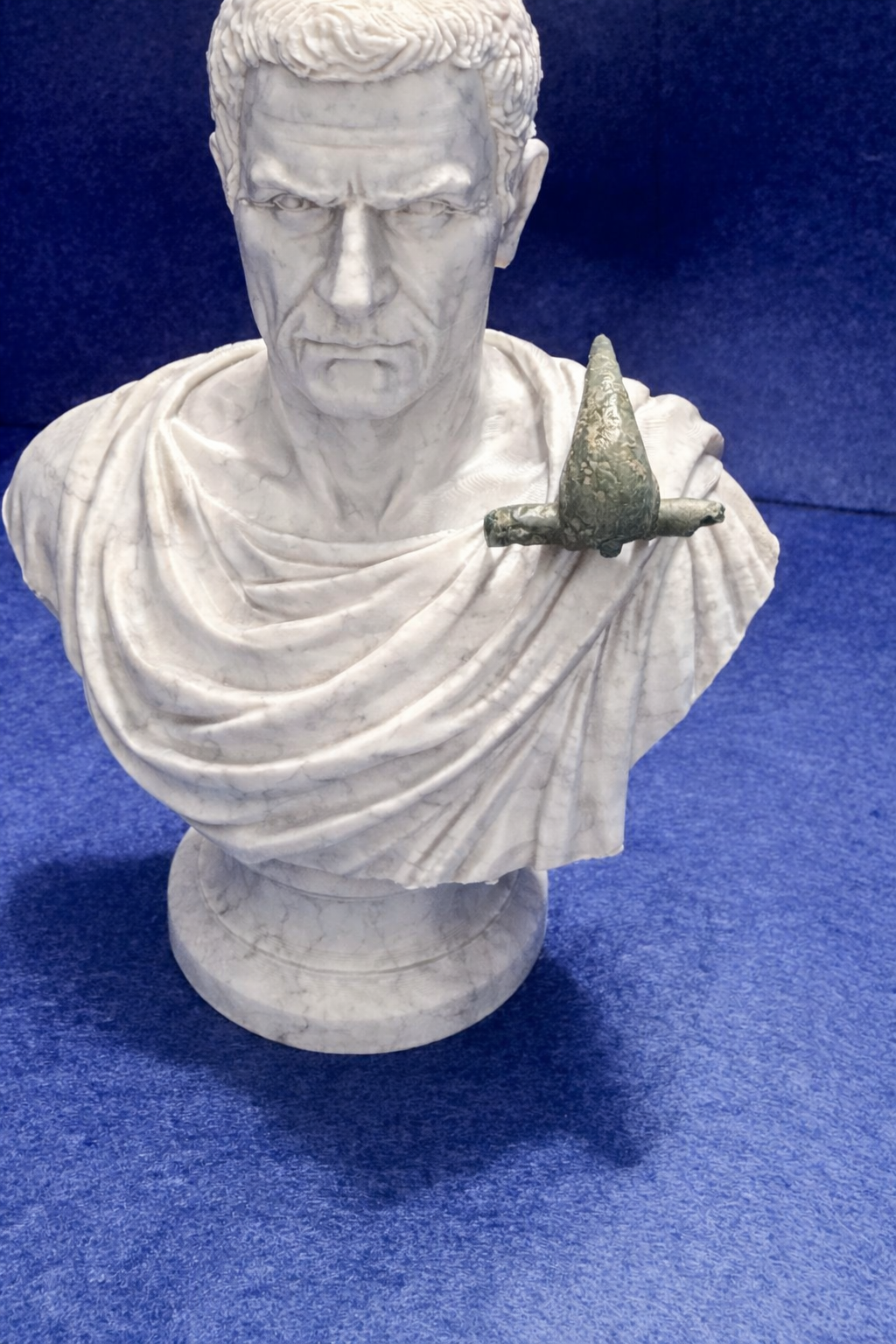 Roman brooch display bust