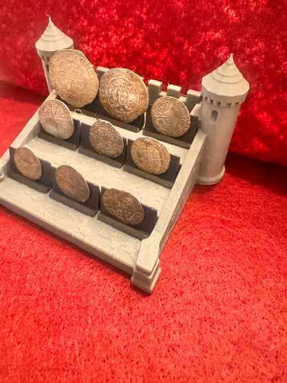 Mini castle coin display.