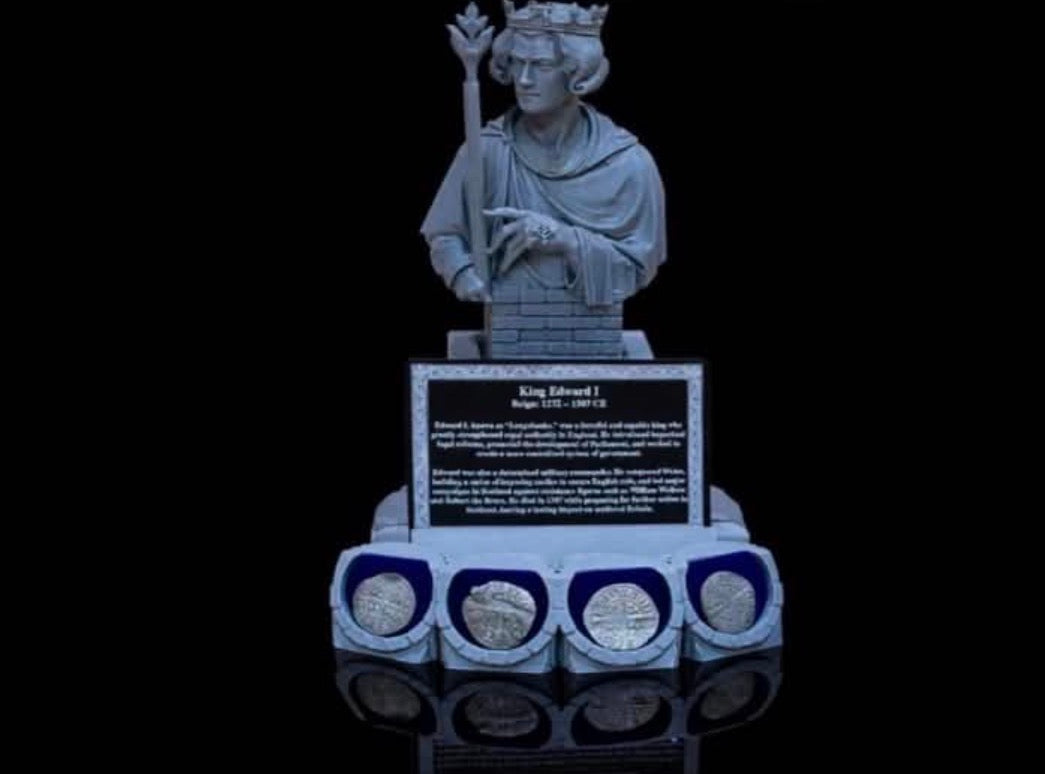 Medieval Monarchs and Leaders Bust Coin Displays
