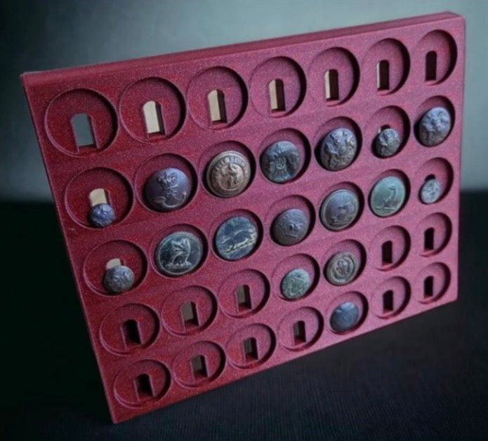 Button Display 35 Buttons.