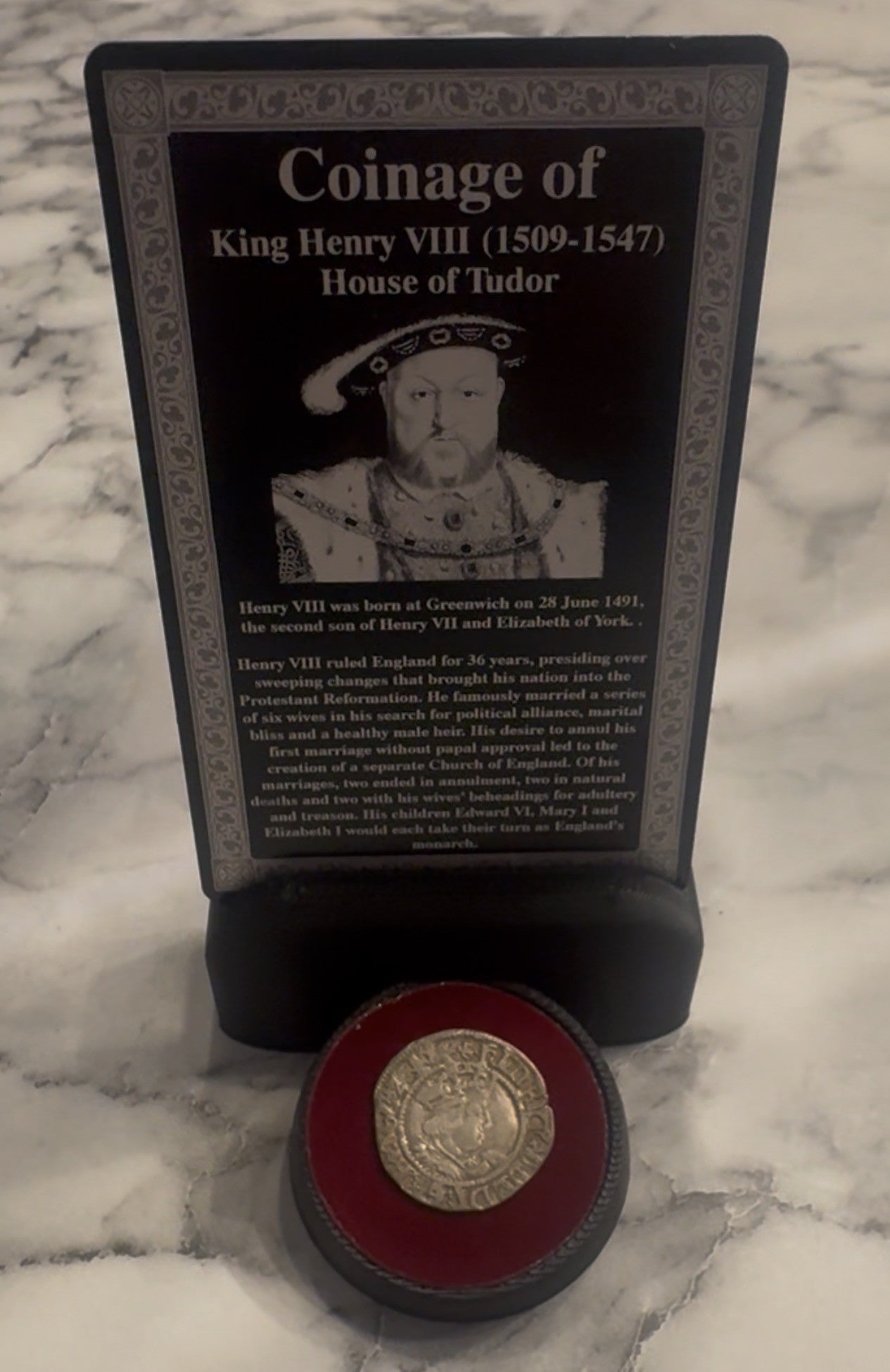 Coin ID card Display